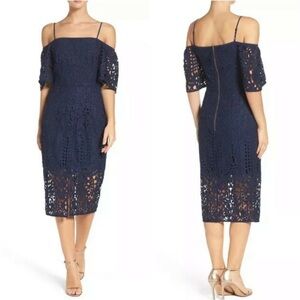 NWT Chelsea28 Cold Shoulder Midi Dress Lace